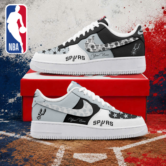 LIMITED EDITION - NEW CUSTOMIZED NBA23 SAS SAN ANTONIO SPURS AF1 SNEAKERS