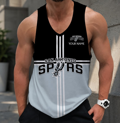 LIMITED EDITION - NEW CUSTOMIZED NBA23 SAS SAN ANTONIO SPURS MEN'S TANK TOP