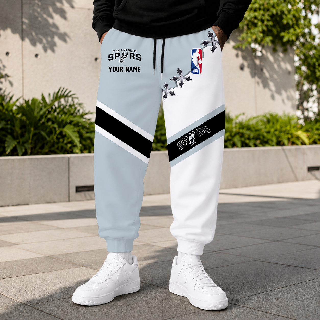 ELITE EDITION - NEW CUSTOMIZED NBA23 SAS SAN ANTONIO SPURS SWEATPANTS