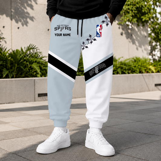 ELITE EDITION - NEW CUSTOMIZED NBA23 SAS SAN ANTONIO SPURS SWEATPANTS