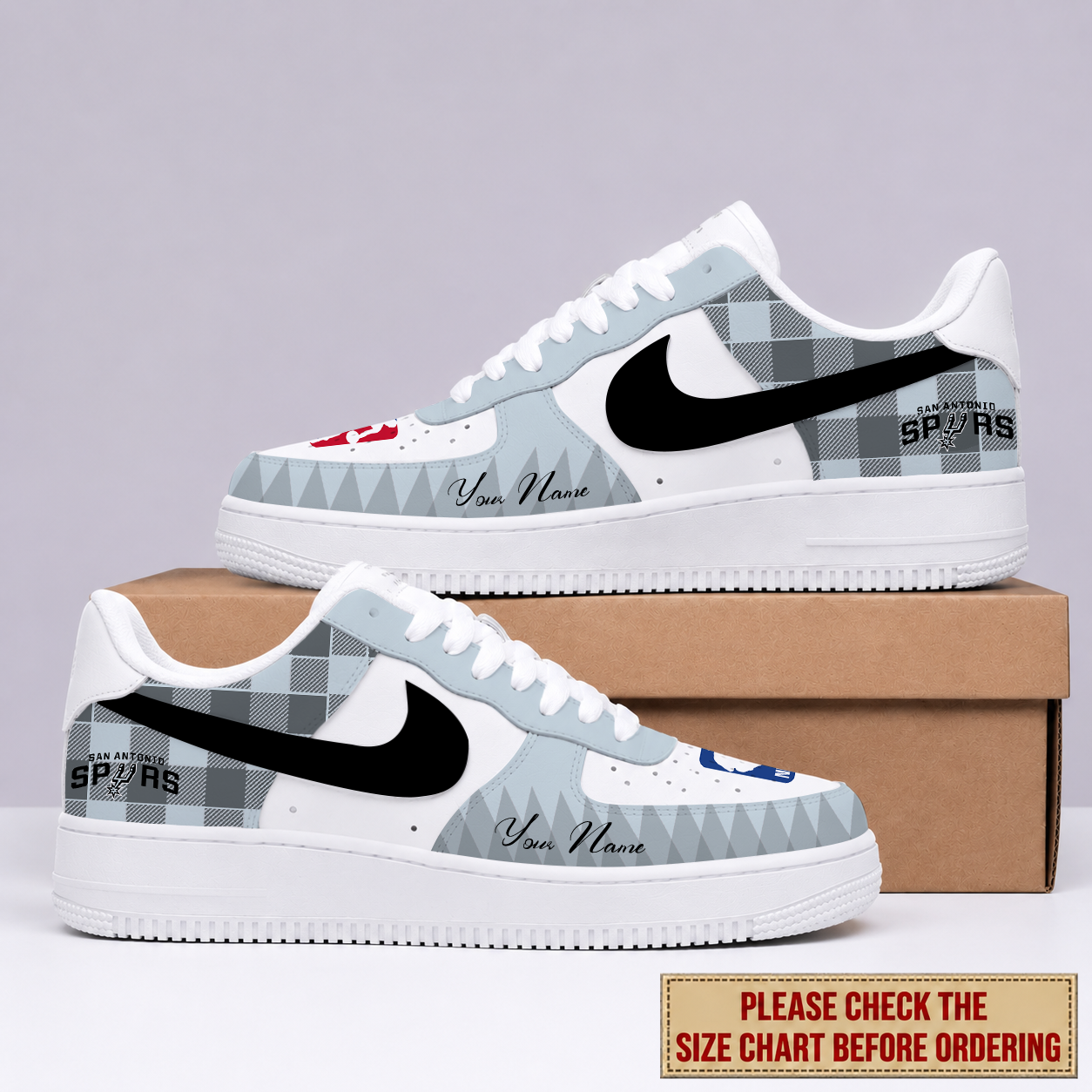 EXCLUSIVE EDITION - NEW CUSTOMIZED NBA23 SAS SAN ANTONIO SPURS AF1 SNEAKERS