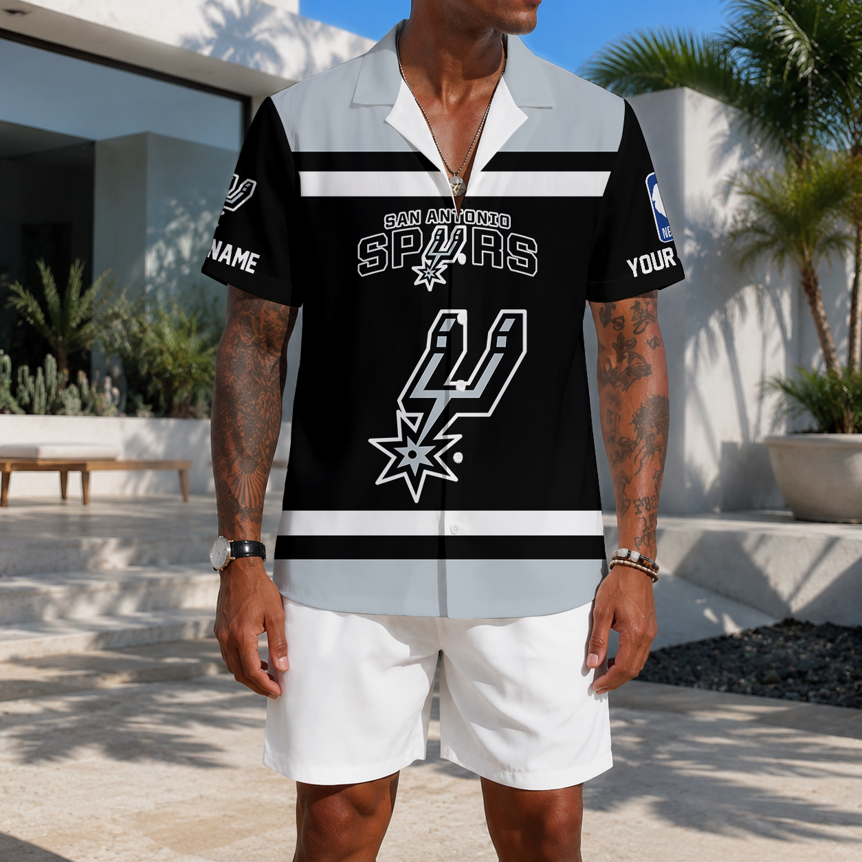 EXCLUSIVE EDITION - NEW CUSTOMIZED NBA23 SAS SAN ANTONIO SPURS UNISEX HAWAIIAN SHIRT