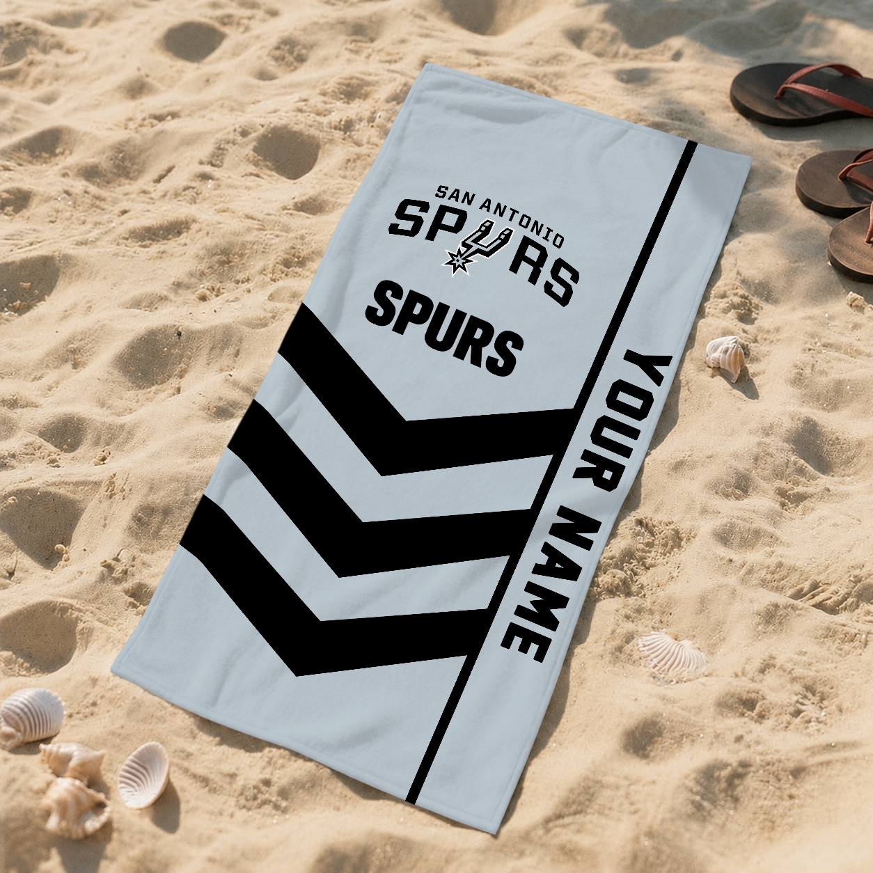 LIMITED EDITION - NEW CUSTOMIZED NBA23 SAS SAN ANTONIO SPURS BEACH TOWEL FOR FAN