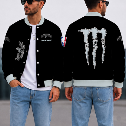 LIMITED EDITION - NEW CUSTOMIZED NBA23 SAS SAN ANTONIO SPURS BASEBALL JACKET, SATIN VARSITY JACKET