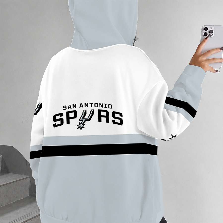 [HOT DEAL] NEW CUSTOMIZED NBA23 SAS SAN ANTONIO SPURS ZIP HOODIE