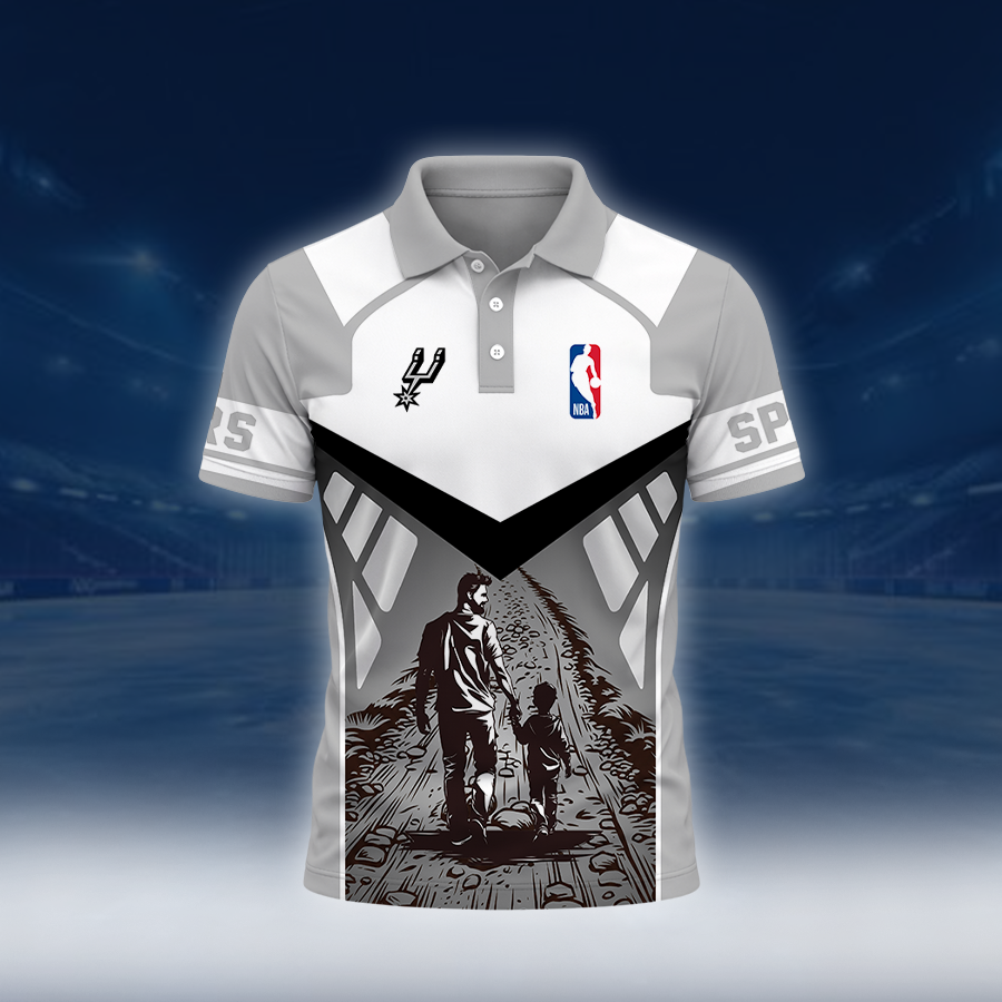 LIMITED EDITION - NEW CUSTOMIZED NBA23 SAS SAN ANTONIO SPURS POLO SHIRT