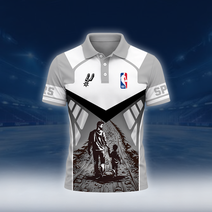 LIMITED EDITION - NEW CUSTOMIZED NBA23 SAS SAN ANTONIO SPURS POLO SHIRT