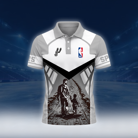 LIMITED EDITION - NEW CUSTOMIZED NBA23 SAS SAN ANTONIO SPURS POLO SHIRT