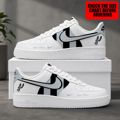 [HOT DEAL] NEW CUSTOMIZED NBA23 SAS SAN ANTONIO SPURS AF1 SHOES