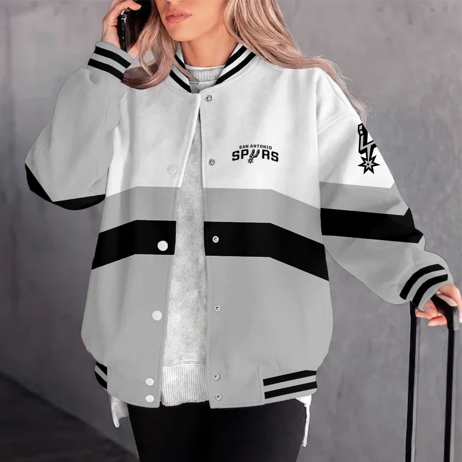 [HOT DEAL] NEW CUSTOMIZED NBA23 SAS SAN ANTONIO SPURS BASEBALL JACKET, SATIN VARSITY JACKET