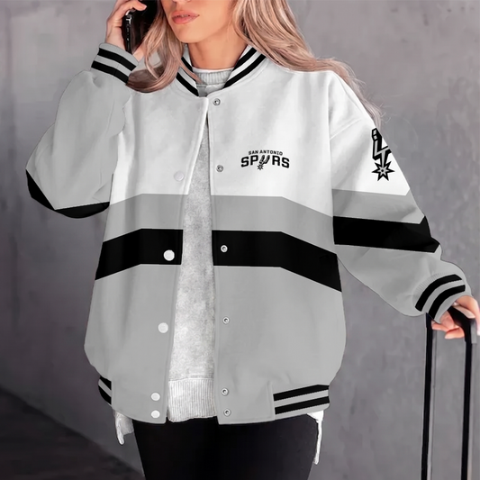 [HOT DEAL] NEW CUSTOMIZED NBA23 SAS SAN ANTONIO SPURS BASEBALL JACKET, SATIN VARSITY JACKET