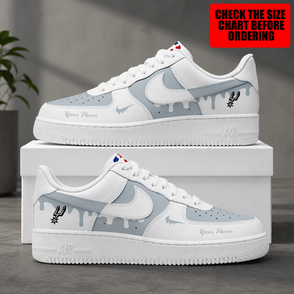 [HOT DEAL] NEW CUSTOMIZED NBA23 SAS SAN ANTONIO SPURS AF1 SHOES