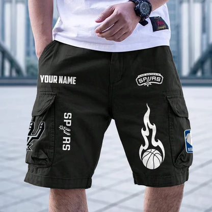 [HOT DEAL] NEW CUSTOMIZED NBA23 SAS SAN ANTONIO SPURS CARGO SHORTS