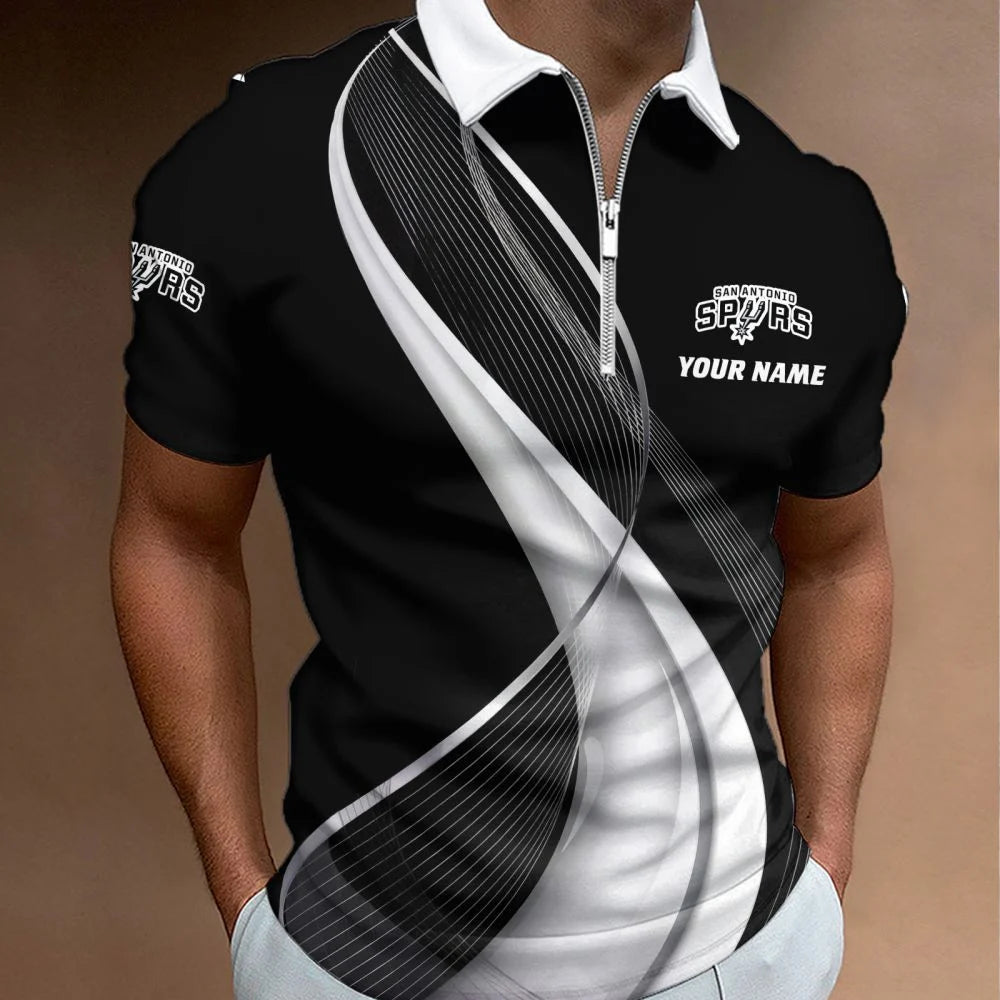 LIMITED EDITION - NEW CUSTOMIZED NBA23 SAS SAN ANTONIO SPURS POLO SHIRT, ZIP POLO SHIRT & T-SHIRTS