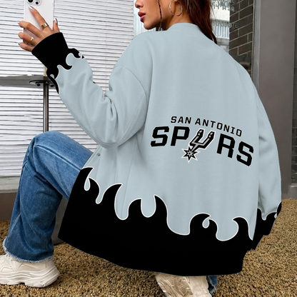LIMITED EDITION - NEW CUSTOMIZED NBA23 SAS SAN ANTONIO SPURS BASEBALL JACKET, SATIN VARSITY JACKET