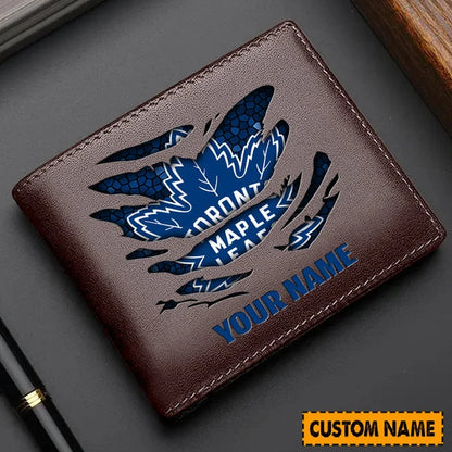 LIMITED EDITION - NEW CUSTOMIZED NHL23 TML TORONTO MAPLE LEAFS LEATHER WALLET