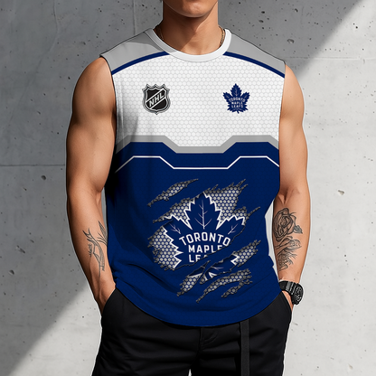 SPECIAL EDITION - NEW CUSTOMIZED NHL23 TML TORONTO MAPLE LEAFS MEN'S GYM SHIRT
