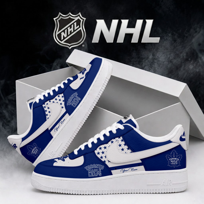 SPECIAL EDITION - NEW CUSTOMIZED NHL23 TML TORONTO MAPLE LEAFS AF1 SHOES