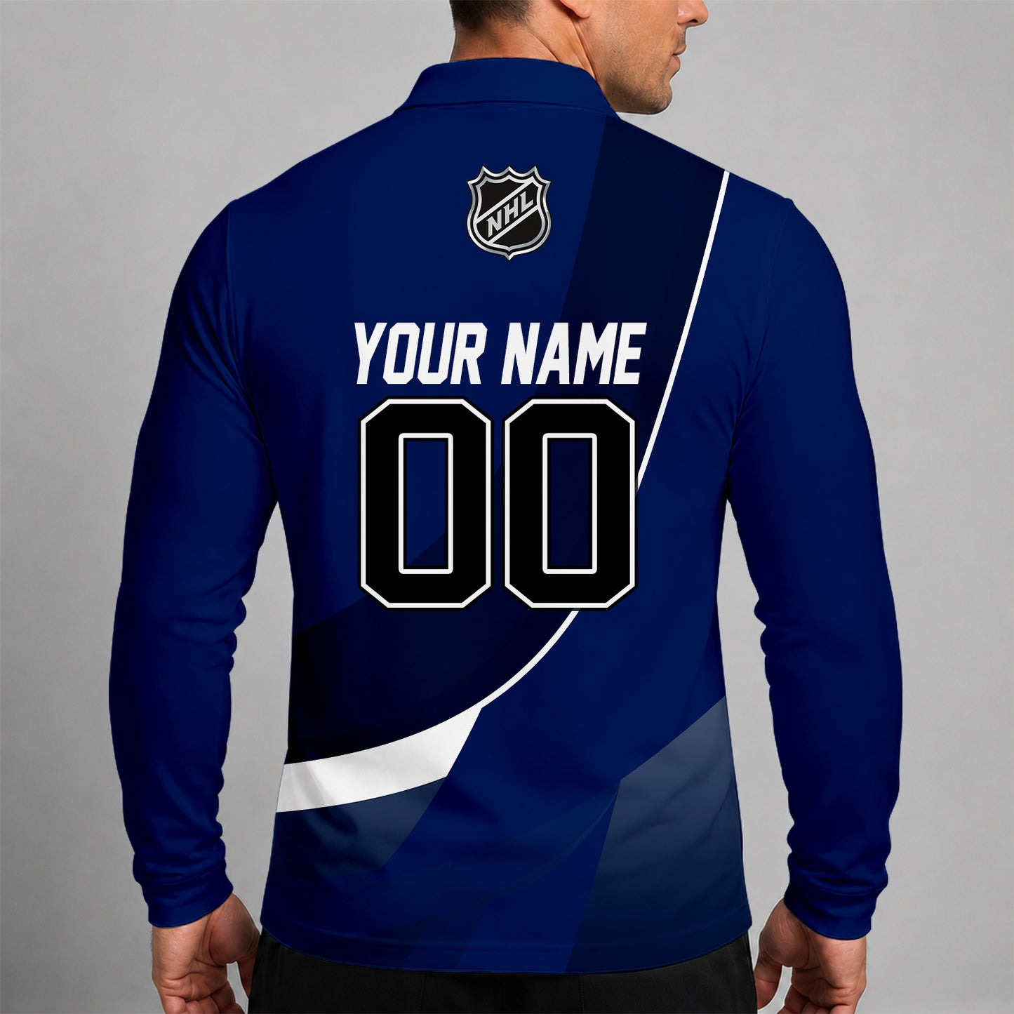 [SUPER SALE] NEW CUSTOMIZED NHL23 TML TORONTO MAPLE LEAFS MEN LONG SLEEVE POLO
