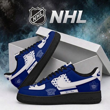 SPECIAL EDITION - NEW CUSTOMIZED NHL23 TML TORONTO MAPLE LEAFS AF1 SHOES