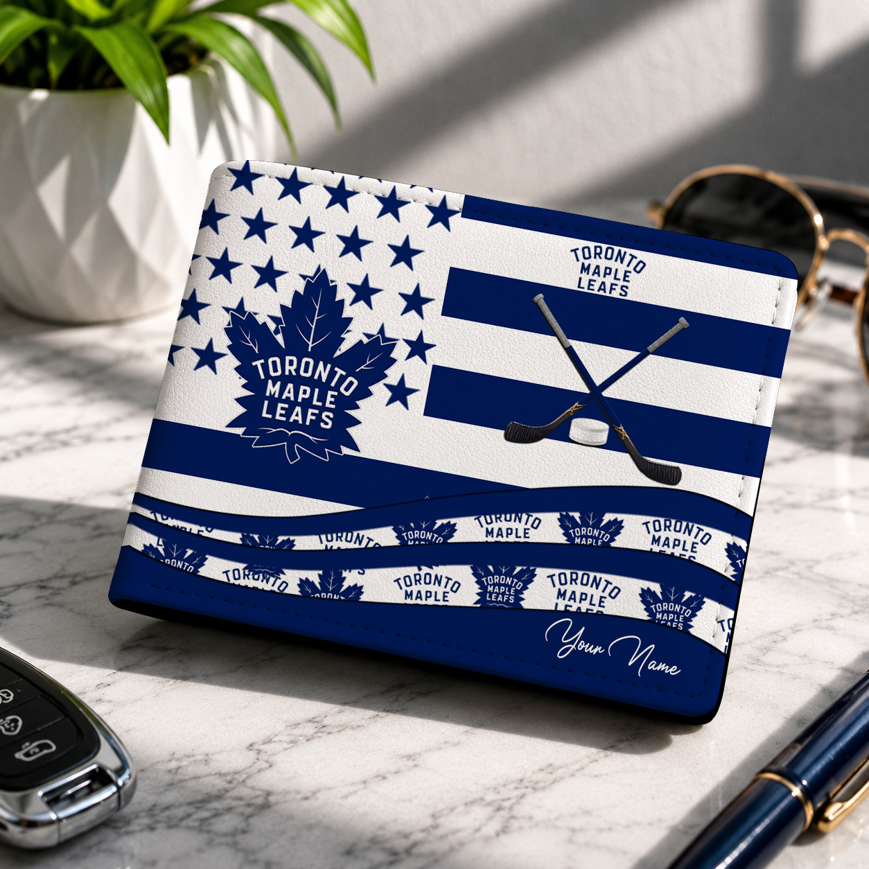 LIMITED EDITION - NEW CUSTOMIZED NHL23 TML TORONTO MAPLE LEAFS LEATHER WALLET