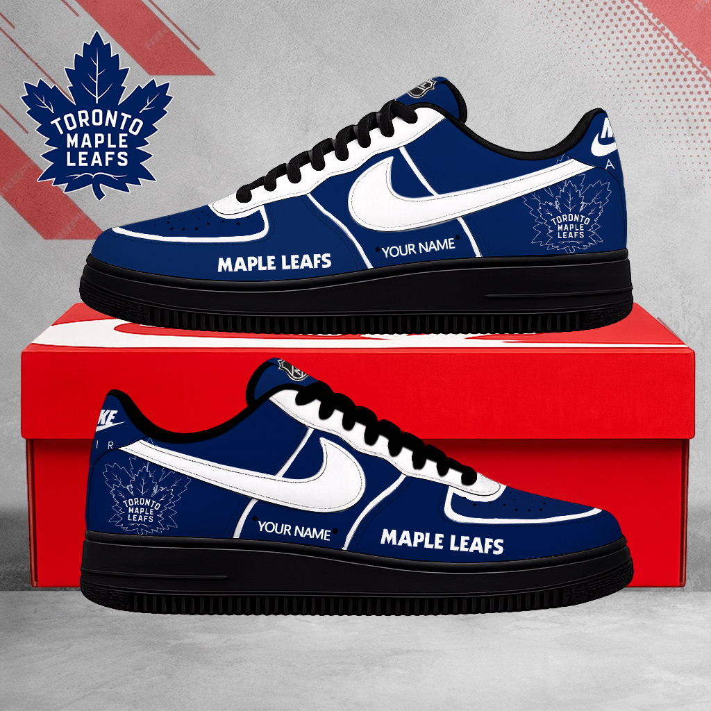 LIMITED EDITION - NEW CUSTOMIZED NHL23 TML TORONTO MAPLE LEAFS AF1 SHOES