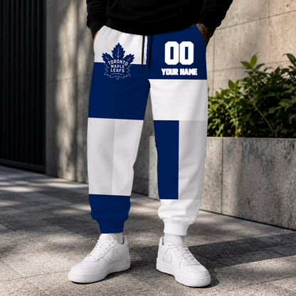 LIMITED EDITION - NEW CUSTOMIZED NHL23 TML TORONTO MAPLE LEAFS SWEATPANTS