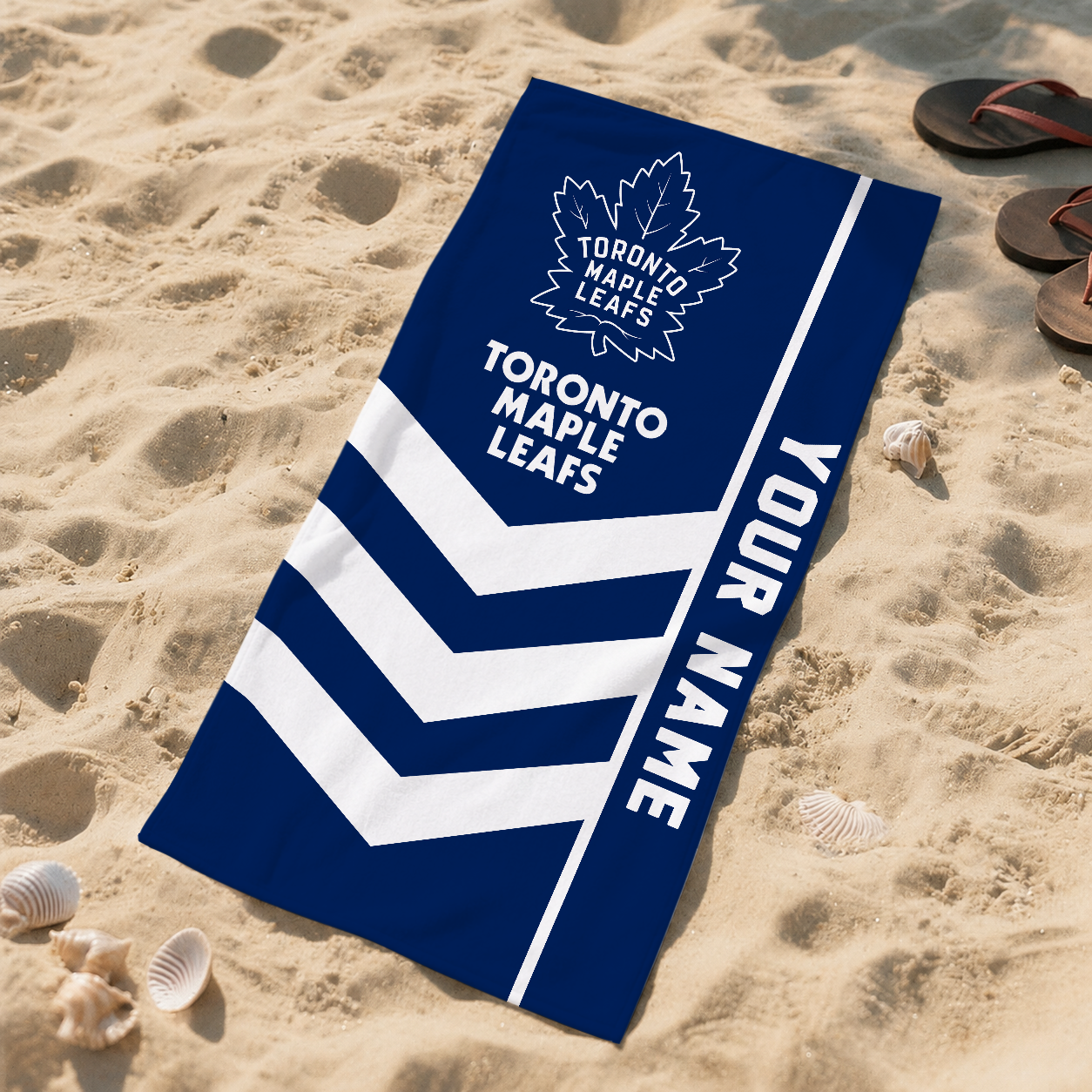 SPECIAL EDITION - NEW CUSTOMIZED NHL23 TML TORONTO MAPLE LEAFS BEACH TOWEL
