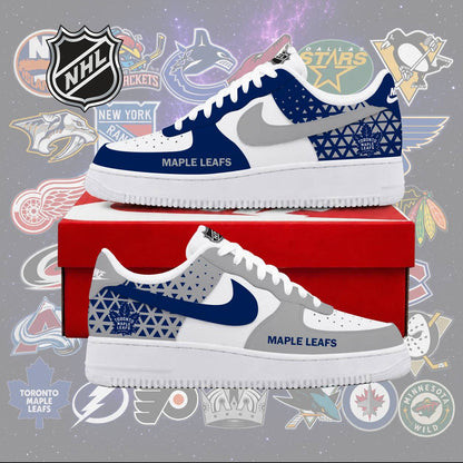 LIMITED EDITION - NEW CUSTOMIZED NHL23 TML TORONTO MAPLE LEAFS AF1 SHOES