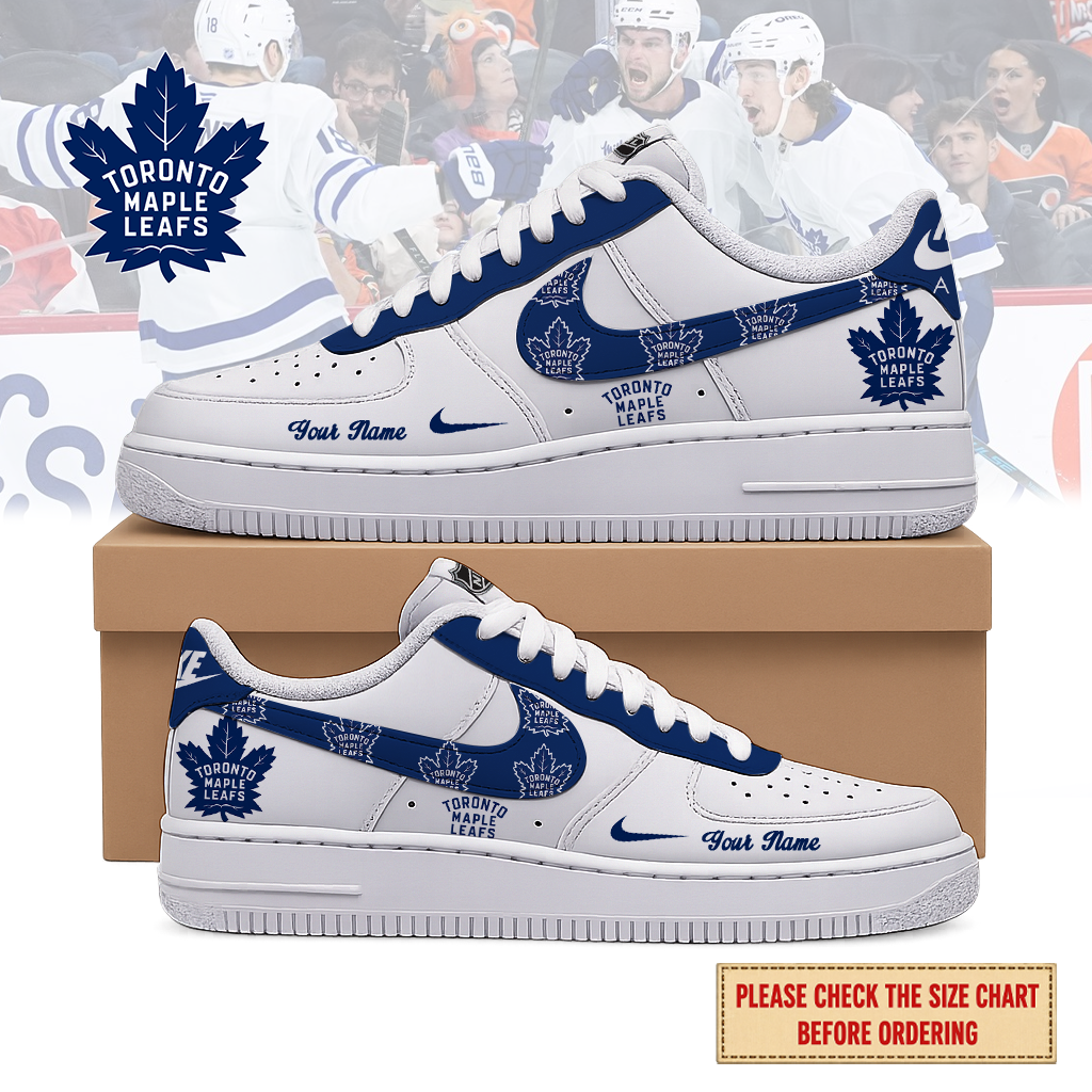 EXCLUSIVE EDITION - NEW CUSTOMIZED NHL23 TML TORONTO MAPLE LEAFS AF1 SHOES