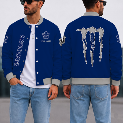 EXCLUSIVE EDITION - NEW CUSTOMIZED NHL23 TML TORONTO MAPLE LEAFS SATIN VARSITY JACKET & BASEBALL JACKET