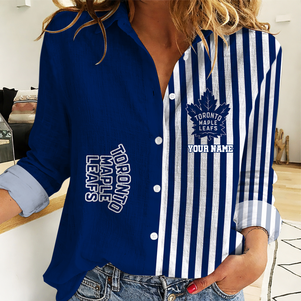 EXCLUSIVE EDITION - NEW CUSTOMIZED NHL23 TML TORONTO MAPLE LEAFS WOMEN CASUAL SHIRT