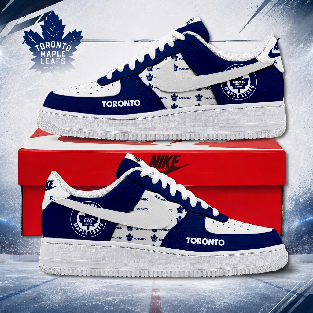 MEGA SALE - NEW CUSTOMIZED NHL23 TML TORONTO MAPLE LEAFS AF1 SHOES