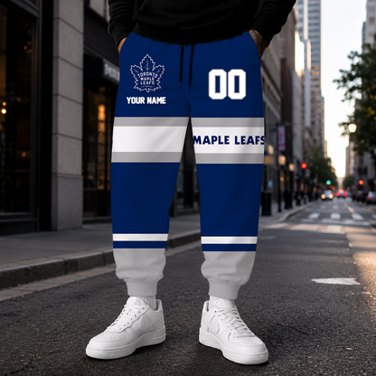 VIRAL EDITION - NEW CUSTOMIZED NHL23 TML TORONTO MAPLE LEAFS SWEATPANTS
