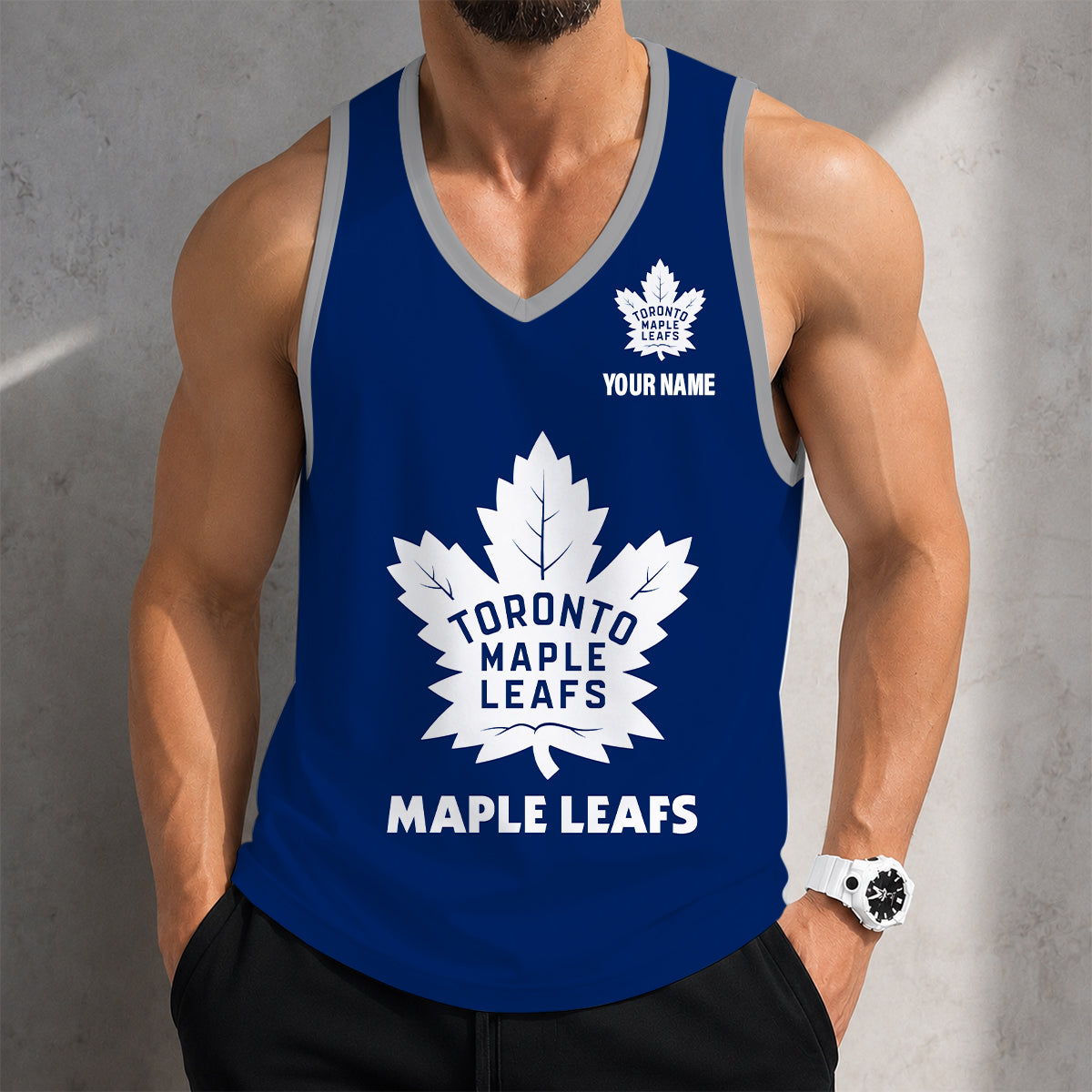 LIMITED EDITION - NEW CUSTOMIZED NHL23 TML TORONTO MAPLE LEAFS MEN'S TANK TOP