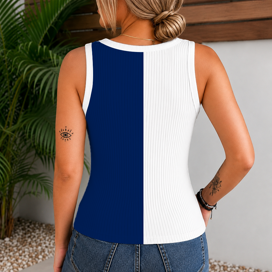 [SUPER SALE] NEW CUSTOMIZED NHL23 TML TORONTO MAPLE LEAFS WOMEN'S V-NECK TANK TOP
