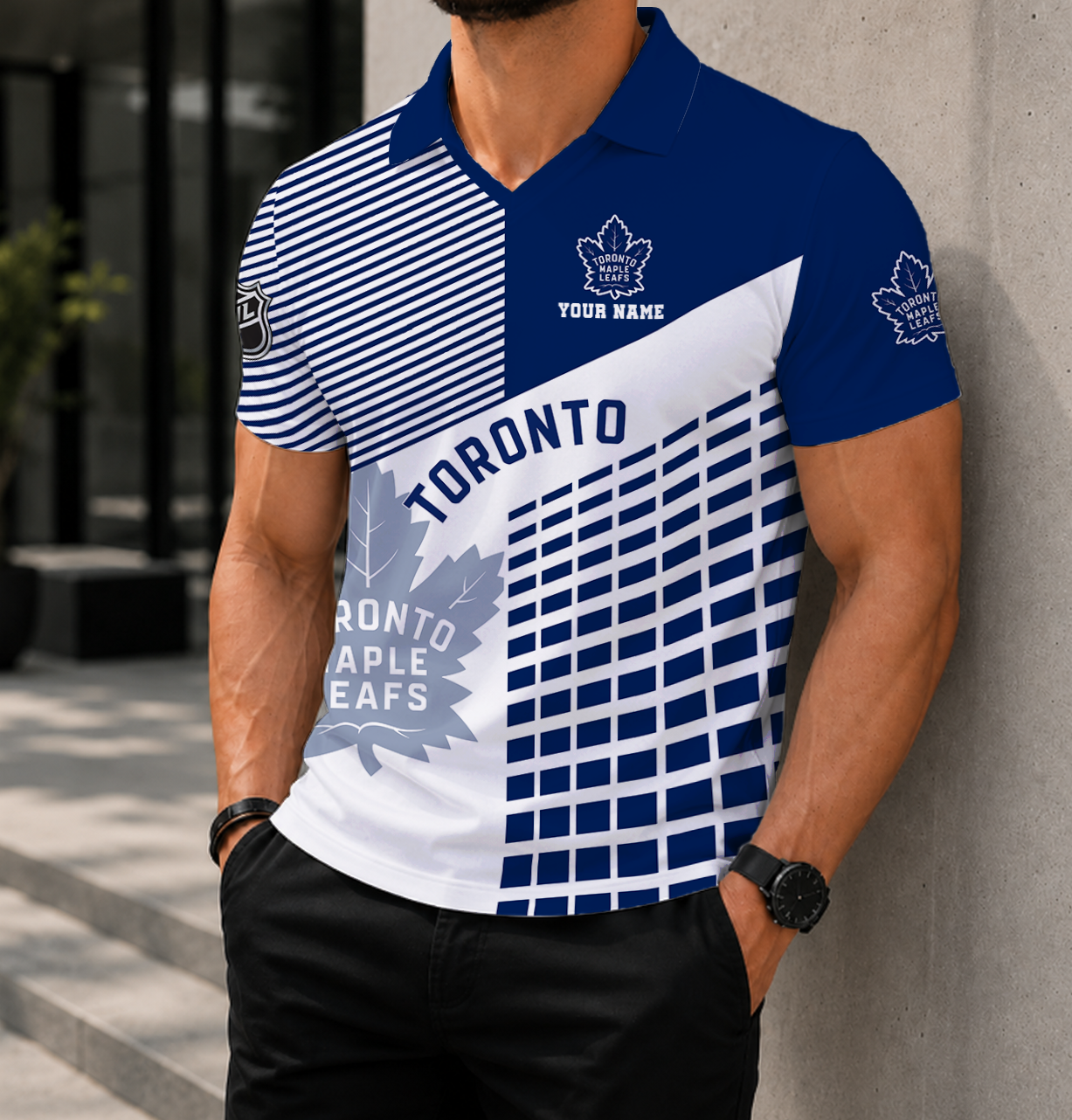 VIRAL EDITION - NEW CUSTOMIZED NHL23 TML TORONTO MAPLE LEAFS POLO SHIRT