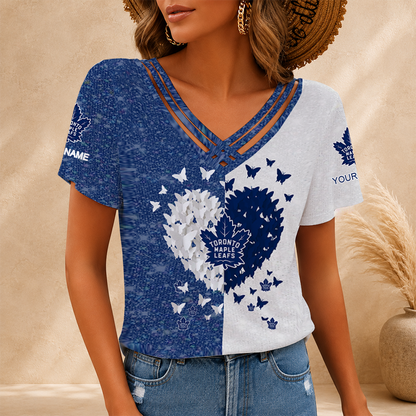 LIMITED EDITION - NEW CUSTOMIZED NHL23 TML TORONTO MAPLE LEAFS V-NECK SHIRT