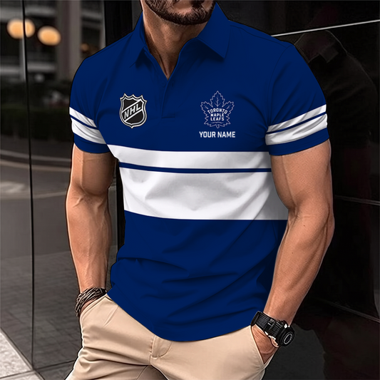 [SUPER SALE] NEW CUSTOMIZED NHL23 TML TORONTO MAPLE LEAFS POLO SHIRT