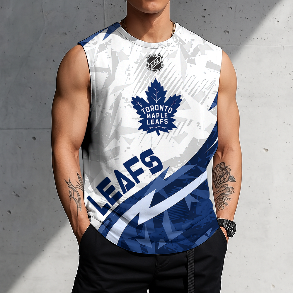 LIMITED EDITION - NEW CUSTOMIZED NHL23 TML TORONTO MAPLE LEAFS TANK TOP & GYM SHIRT
