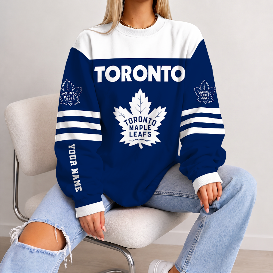 [SUPER SALE] NEW CUSTOMIZED NHL23 TML TORONTO MAPLE LEAFS UNISEX SWEATSHIRT