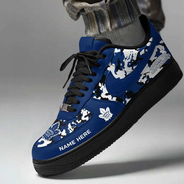 [SUPER SALE] NEW CUSTOMIZED NHL23 TML TORONTO MAPLE LEAFS AF1 SHOES