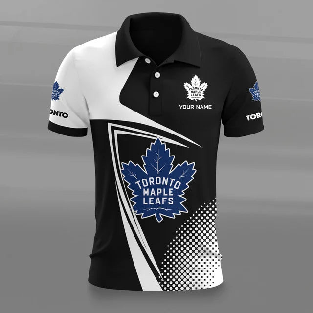 [SUPER SALE] NEW CUSTOMIZED NHL23 TML TORONTO MAPLE LEAFS POLO SHIRT