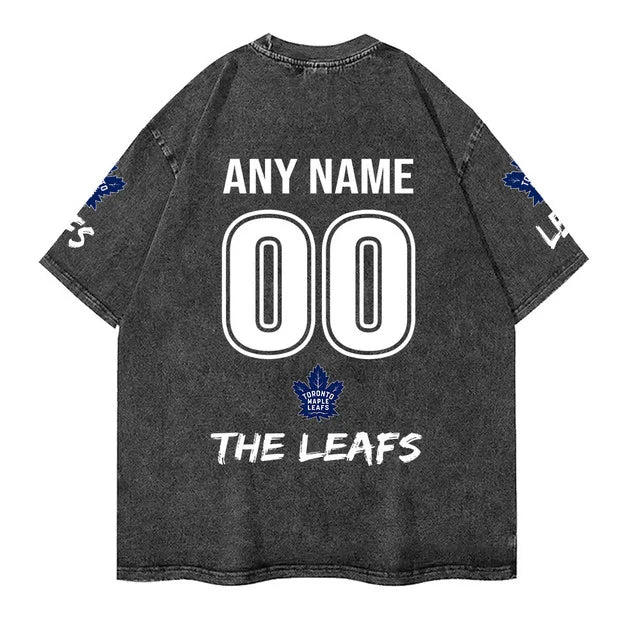 [SUPER SALE] NEW CUSTOMIZED NHL23 TML TORONTO MAPLE LEAFS MULTICOLOR WASHED TEE