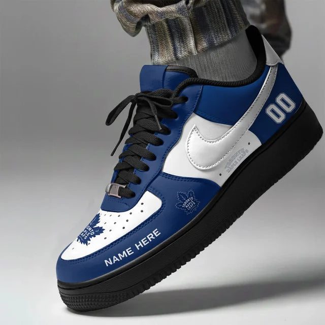 [SUPER SALE] NEW CUSTOMIZED NHL23 TML TORONTO MAPLE LEAFS AF1 SHOES