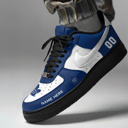 [SUPER SALE] NEW CUSTOMIZED NHL23 TML TORONTO MAPLE LEAFS AF1 SHOES