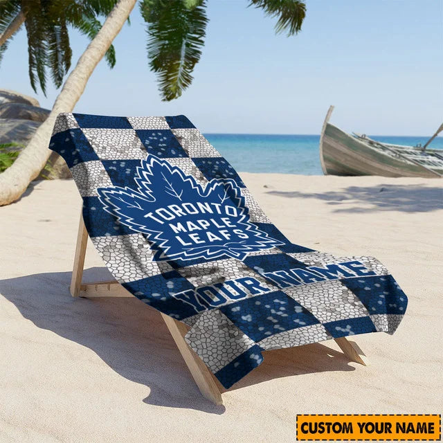 LIMITED EDITION - NEW CUSTOMIZED NHL23 TML TORONTO MAPLE LEAFS BEACH TOWEL FOR FAN