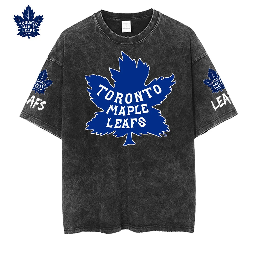 [SUPER SALE] NEW CUSTOMIZED NHL23 TML TORONTO MAPLE LEAFS MULTICOLOR WASHED TEE