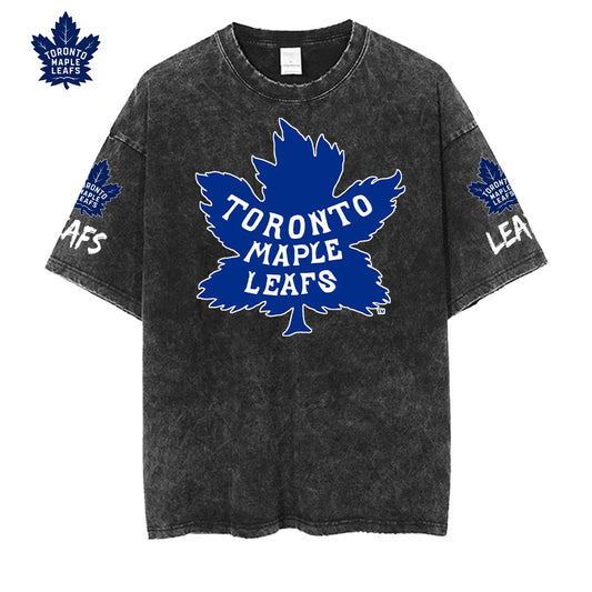 [SUPER SALE] NEW CUSTOMIZED NHL23 TML TORONTO MAPLE LEAFS MULTICOLOR WASHED TEE