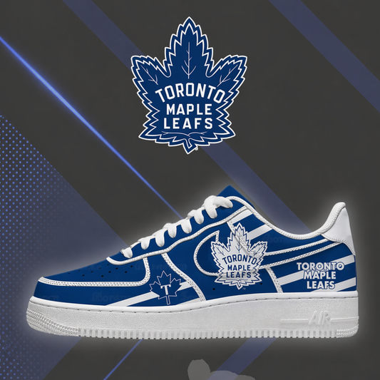 LIMITED EDITION - NEW CUSTOMIZED NHL23 TML TORONTO MAPLE LEAFS AF1 SHOES